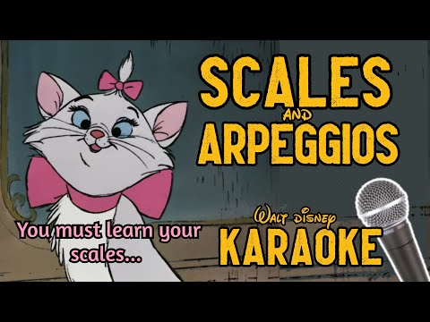 Scales and arpeggios (The Aristocats) ⭐ Karaoke with piano