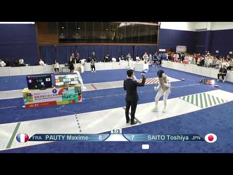 2023 145 T64 21 M F Individual Shanghai CHN GP 7 PAUTY FRA vs SAITO JPN