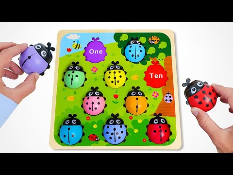 Best Learn Shapes & Numbers With Ladybug Puzzle Toy 🐞 Preschool Toddler Learning