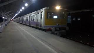 preview picture of video 'Gede ranerghat local emu train departure from gede station'
