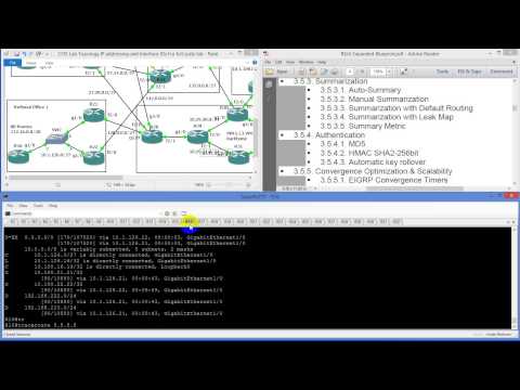 CCIE Labs   EIGRP Summarizaton, auto and manual, default route, summary with leak map and summary me