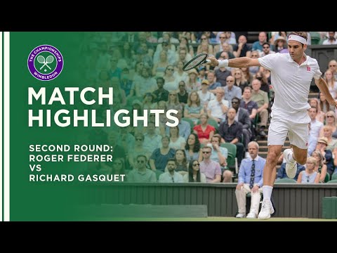 Roger Federer vs Richard Gasquet | Second Round Highlights | Wimbledon 2021