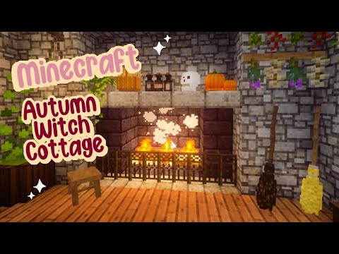 Cozy Minecraft Autumn Witch Cottage Speed Build 🌸✨CIT Resource Packs Ghoulcraft Mizunos ✨
