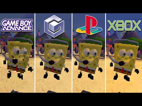 Spongebob Squarepants Movie (2004) GBA vs Gamecube vs PS2 vs XBOX (Which One is Better!)