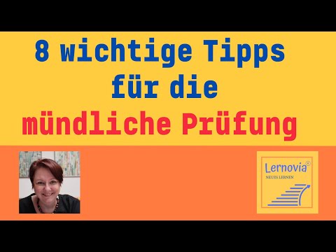 Mündliche Prüfung - 8 wichtige und nützliche Tipps!