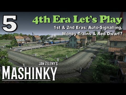 Mashinky 4th Era Let's Play #5 - 1st & 2nd Eras: Auto-Signalling, Money Trains & Red Dwarf?