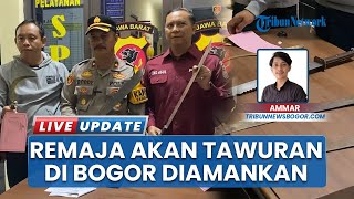 Tawuran Gagal! Belasan Remaja Hendak Tawuran di Bogor Diciduk Polisi Bawa Celurit dan Pedang