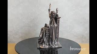 Zeus na trůnu s bleskem – soška řeckého boha, antická dekorace, mytologická figurka Veronese WU77587A4