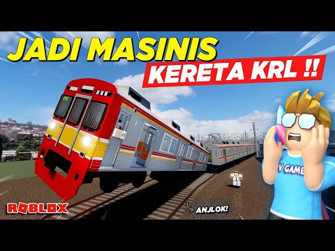 JADI MASINIS KERETA KRL FULL INTERIOR MALAH ANJLOK TERBANG !! ROLEPLAY GAME KAI - Roblox