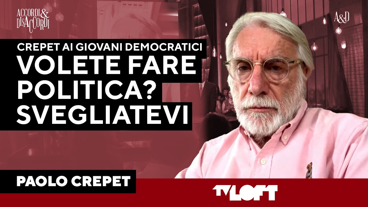 Crepet stronca il Pd da Sommi: "Tutti pro pace e tutela ambientale, ma la politica è un’altra cosa"