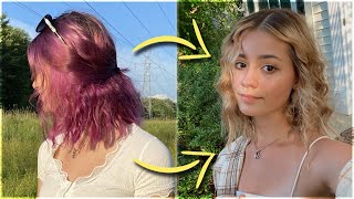 GOING FROM PURPLE TO BLONDE HAIR (+ how to remove hair dye)