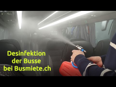 Desinfektion Bus bei Busmiete.ch