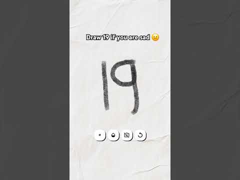 Draw 19 if you are sad ☹️#youtubeshorts