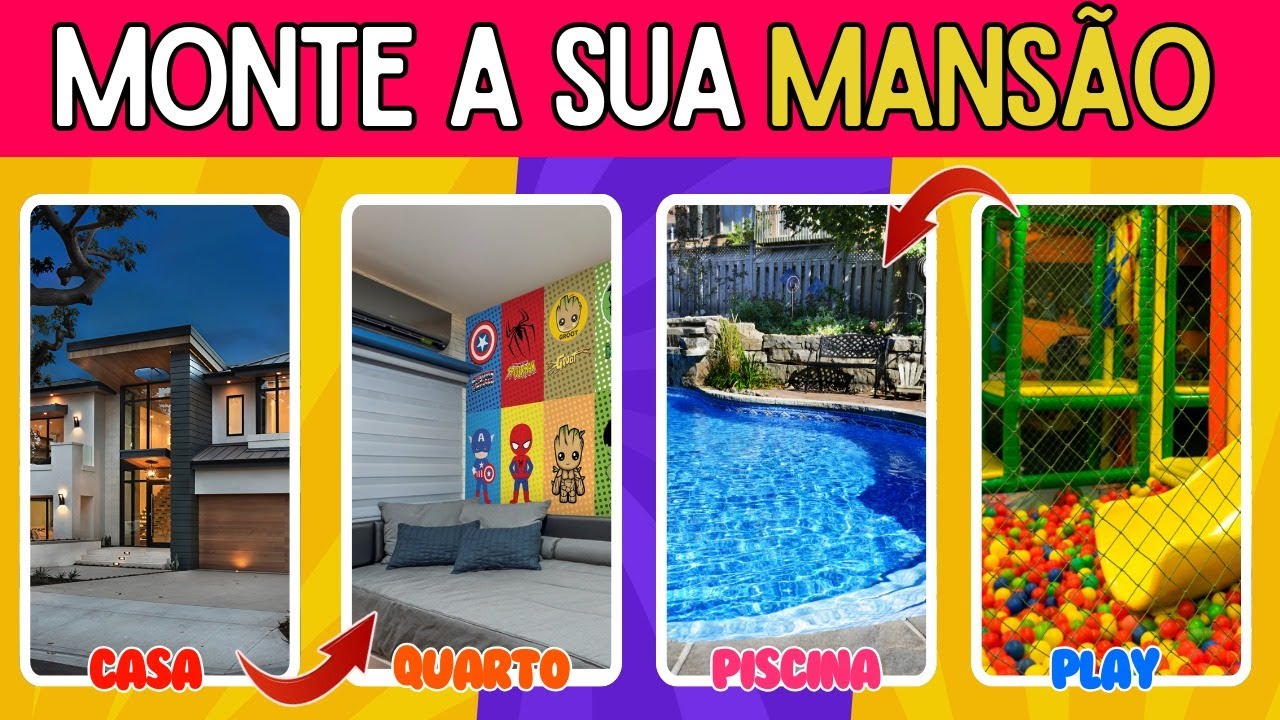 🏠🪴 MONTE SUA MANSÃO DOS SONHOS | Jogo das Escolhas |Nerd Quiz