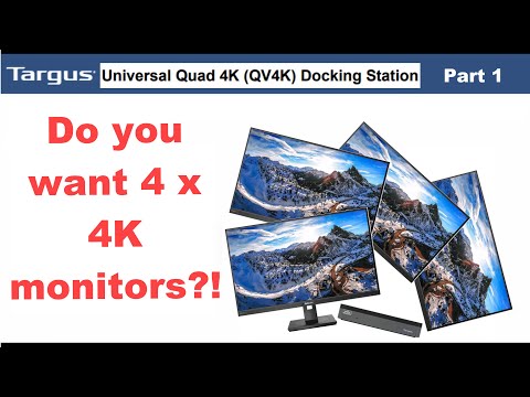 Do you want 4 x 4K monitors?! - Unboxing Targus  Universal Quad 4K (QV4K) Docking Station!