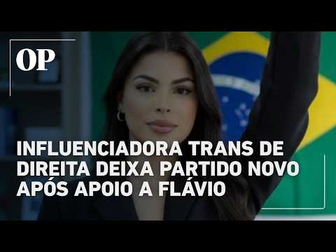 Influenciadora trans de direita deixa Novo após declarar apoio a Flávio Bolsonaro