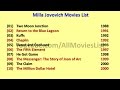 Milla Jovovich Movies List