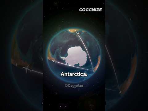 Why Do Planes Fly Over The North Pole But Not The South Pole? #shorts