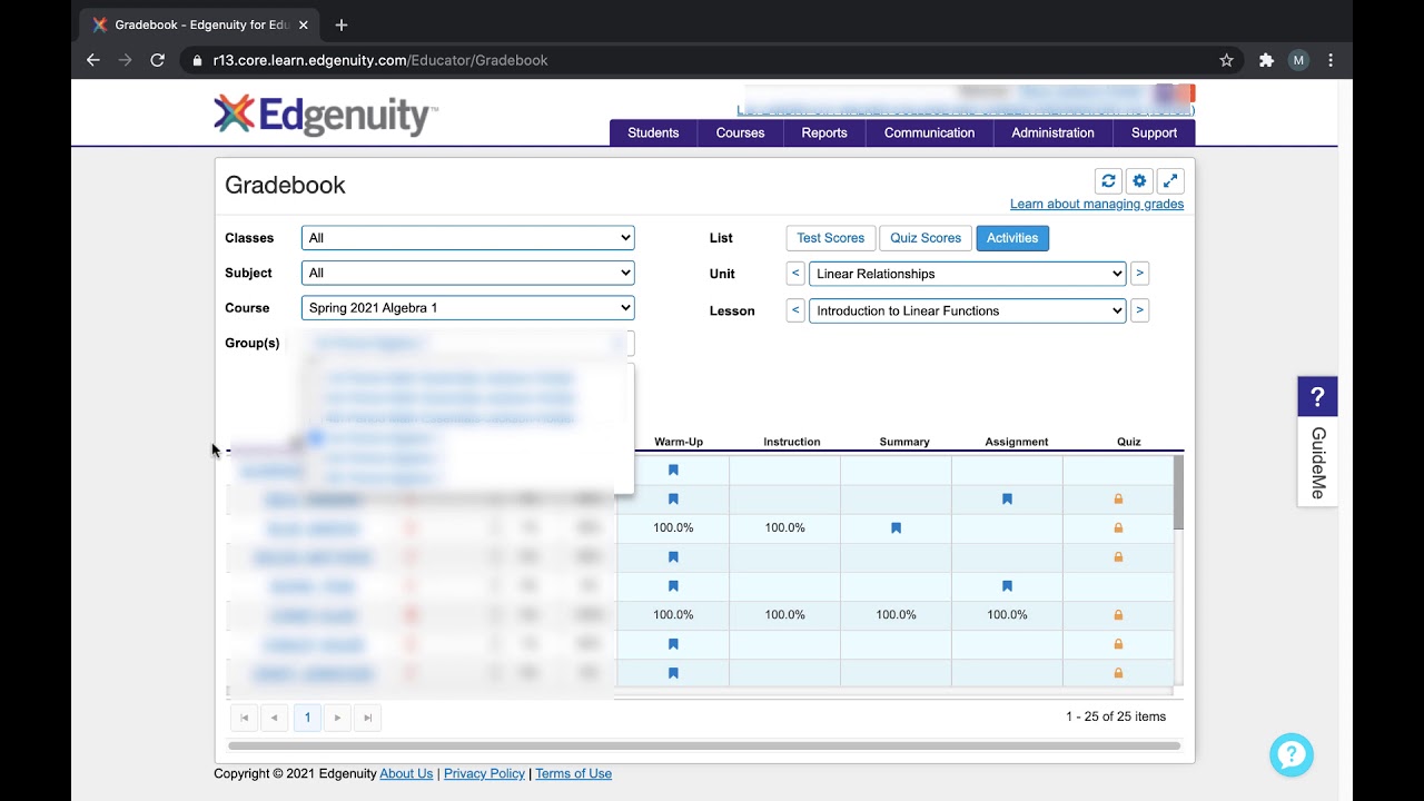 Monitoring Student Progress