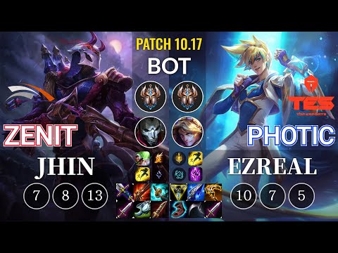 HLE Zenit Jhin vs TES Photic Ezreal Bot - KR Patch 10.17