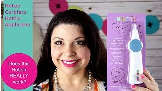 How to use the Hotee cordless hotfix rhinestones appicator tool - Sewing Notion