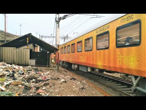 (12032) Shatabdi Express (Tejas) (Amritsar - New Delhi) With (TKD) WAP7 Locomotive.! Video