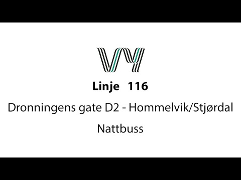 Linje 116 Dronningens gate D2 - Hommelvik/Stjørdal