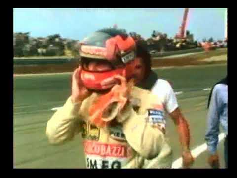 30/08/1981 zandvoort F1 dutch grand prix formula one . gilles villeneuve  ferrari crush