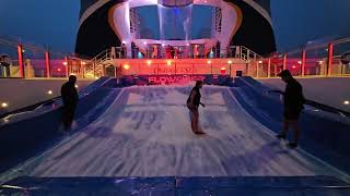 Stand Up Surfing 2 on the Flowrider on Ovation of the Seas cruise 05/2025