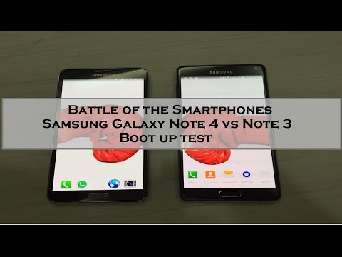 Battle of Smartphones - Boot up Test - Samsung Galaxy Note 4 vs Note 3