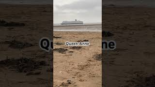 Cunard’s Queen Anne sails past Crosby Beach to Liverpool for her naming ceremony. #cunard #CUN4RD