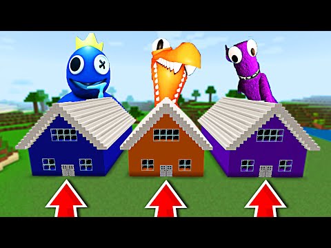 NU ALEGE CASA GREȘITĂ în MINECRAFT ! (Prietenii Curcubeu, Blue, Orange, Purple)