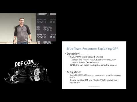 DEF CON 23 - Sean Metcalfe - Red vs Blue: Modern Active Directory Attacks & Defense