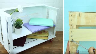 3 FACILI IDEE PER RIUTILIZZARE LE CASSETTE DI LEGNO FAI DA TE!