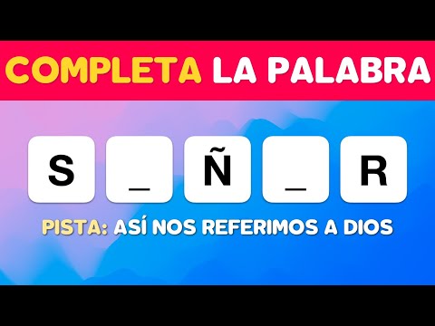 JUEGO DE PALABRAS BÍBLICAS | COMPLETA LA PALABRA | PREGUNTAS DE LA BIBLIA