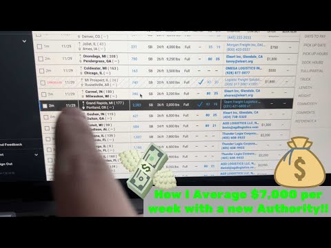 Live Dispatching with a NEW AUTHORITY! How I average $7,000 per week with a new authority!