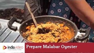 Cooking oyster and banana, Malabar style