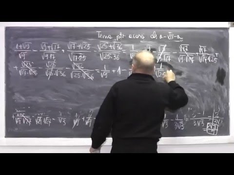 Lectia 805 - Rationalizarea numitorului Proprietatile radicalilor Operatii cu radicali - Clasa 7