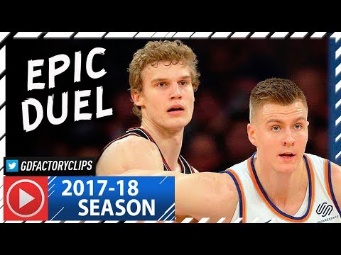 Lauri Markkanen vs Kristaps Porzingis EPIC Duel Highlights (2018.01.10) Bulls vs Knicks - MUST SEE!
