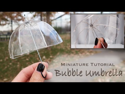 Part of a video titled DIY Miniature Clear Umbrella (ft. Life Makeover) - YouTube