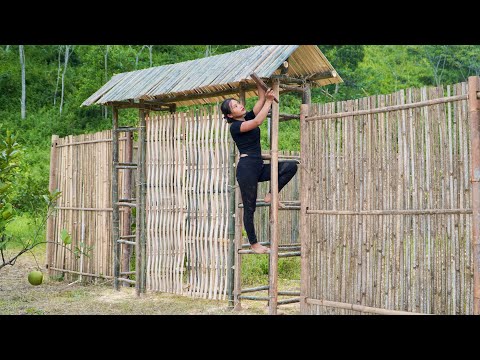 FULL VIDEO : 100 days, construction, bamboo gate, concrete kitchen, bamboo house, farm life