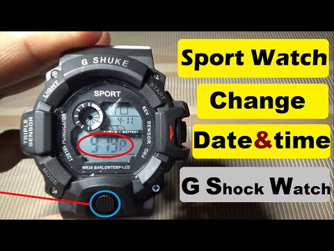 How to Change Date and Time in Sport Watch | Army Sport Watch Time Setting | G shock WR30M 58MM