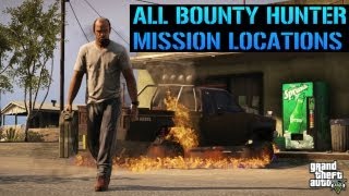 GTA 5 - All Bounty Hunter Mission Locations In Detail !!!!