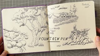 Sketching with Pilot Kakuno fountain pen