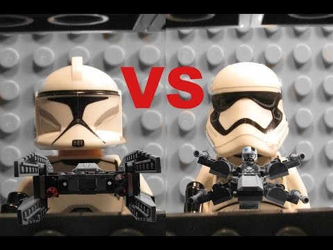 Lego Clone Trooper vs First Order Stormtrooper Stop-motion