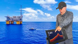 Fishing The Gulf's BIGGEST Oil Rig In 7,400' Of Water!
