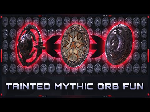 [PATH OF EXILE | 3.16] – TAINTED MYTHIC ORBS VS A QUAD TAB OF ELEGANT ROUND SHIELDS!