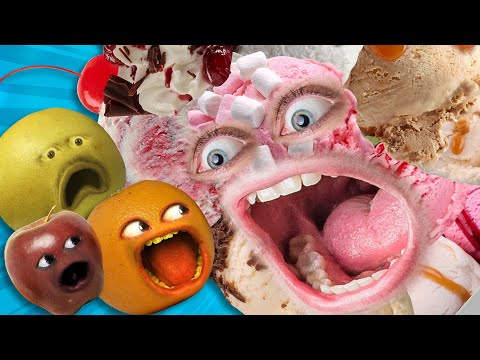 惱人的橙子--大規模的冰淇淋聖代挑戰! (Annoying Orange - Massive Ice Cream Sundae Challenge!)