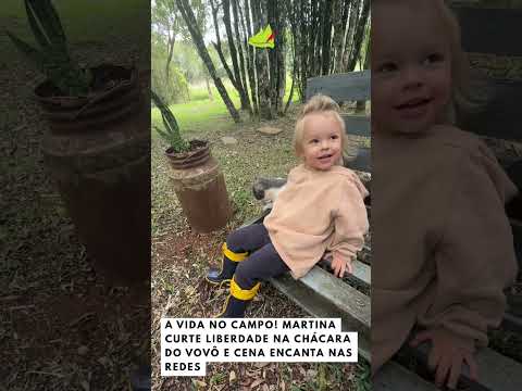 Martina curte liberdade na chácara do vovô e cena encanta nas redes  #viral