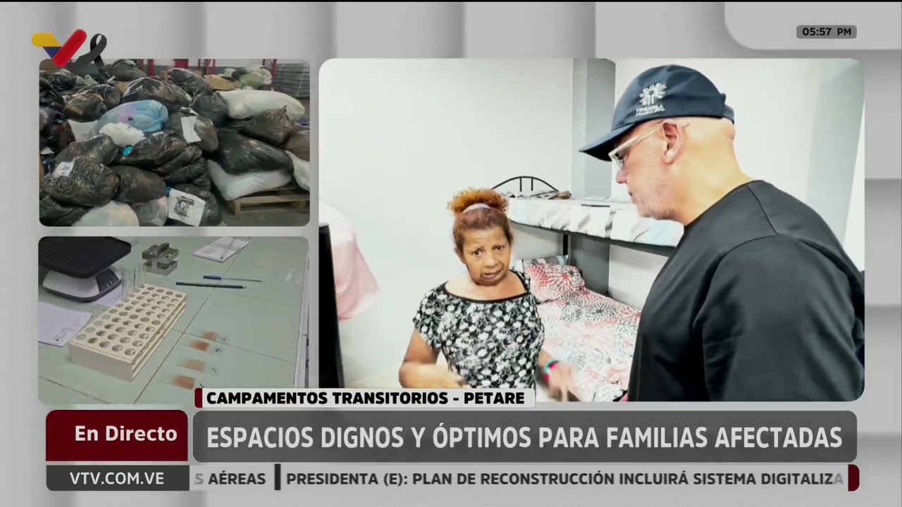 Jorge Rodríguez visita campamentos transitorios en Petare, 7 de julio de 2026